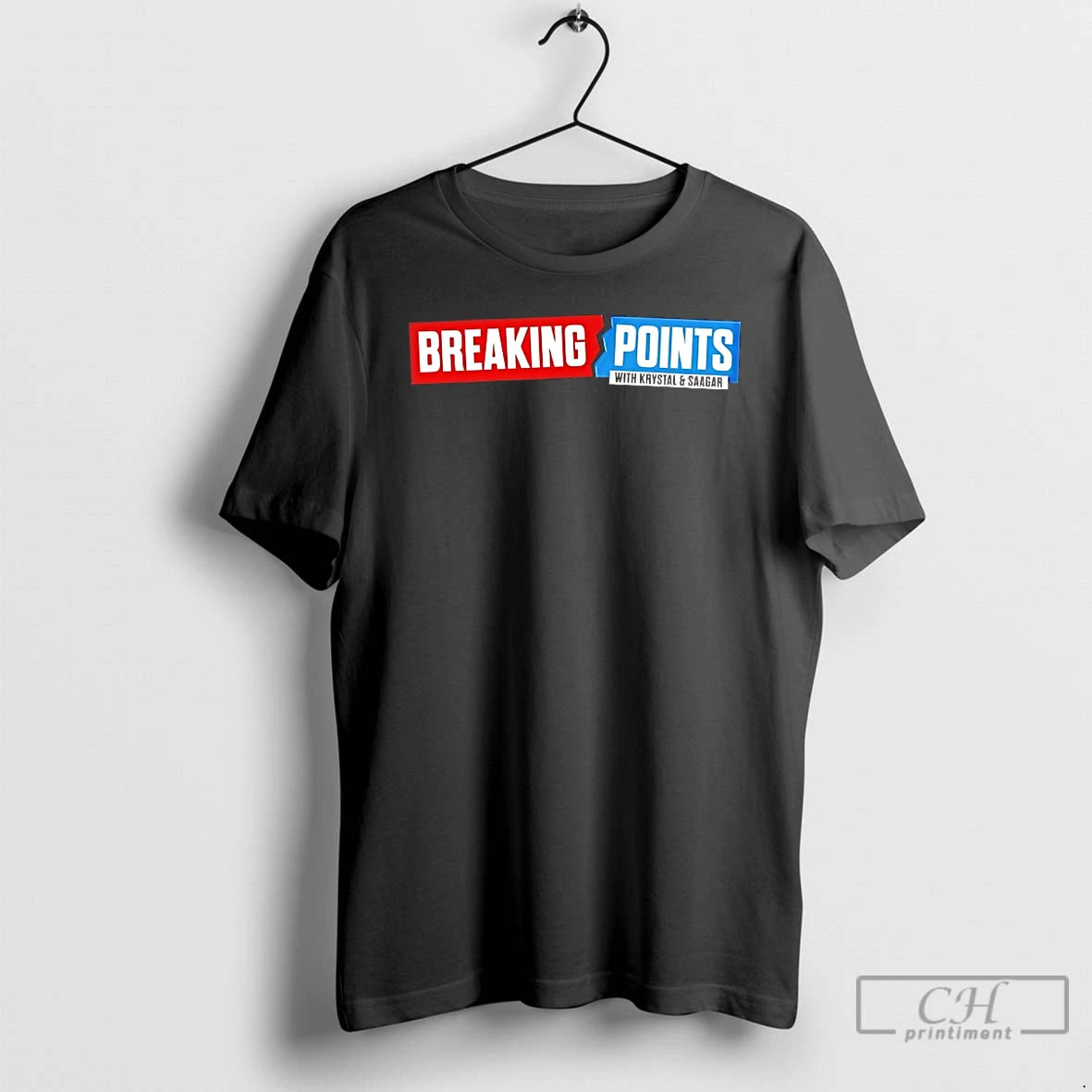 Classic Breaking Points With Krystal And Saagar Logo T Shirts Hoodie Sweatshirt | PurePodTees.com