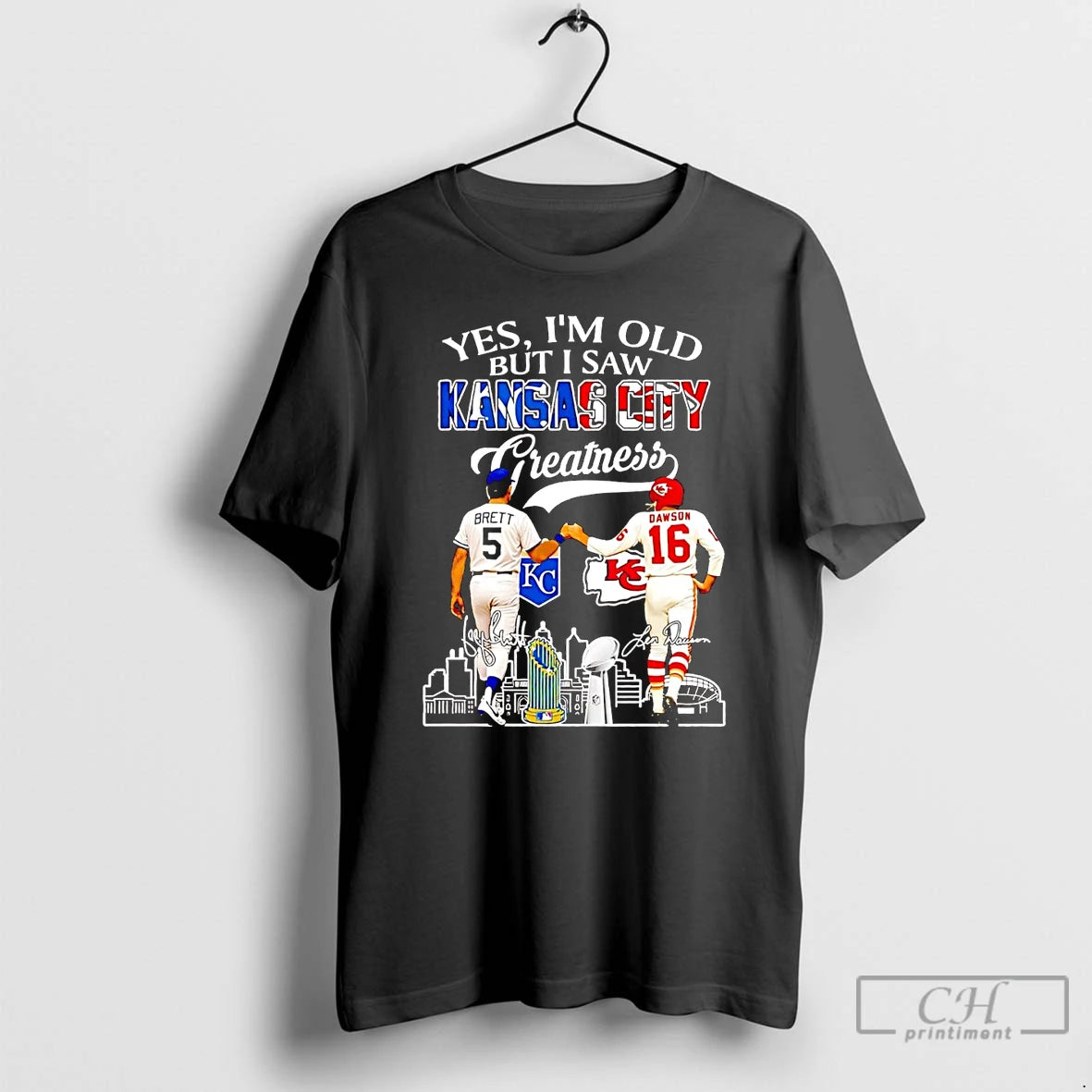Classic Brett And Dawson Yes Im Old But I Saw Kansas City Greatness T Shirts Hoodie Sweatshirt | PurePodTees.com
