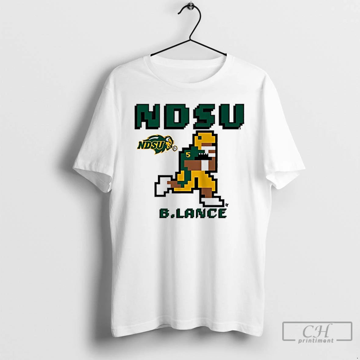 Classic Bryce Lance Pixel North Dakota State Bison Football Logo T Shirts Hoodie Sweatshirt | PurePodTees.com