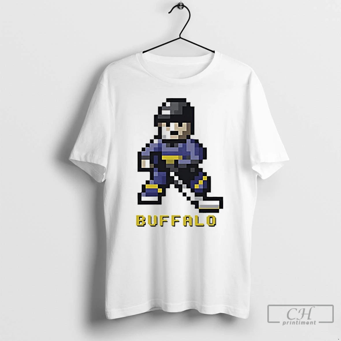 Classic Buffalo Sabres Hockey 8 Bit Retro Baller T Shirts Hoodie Sweatshirt | PurePodTees.com