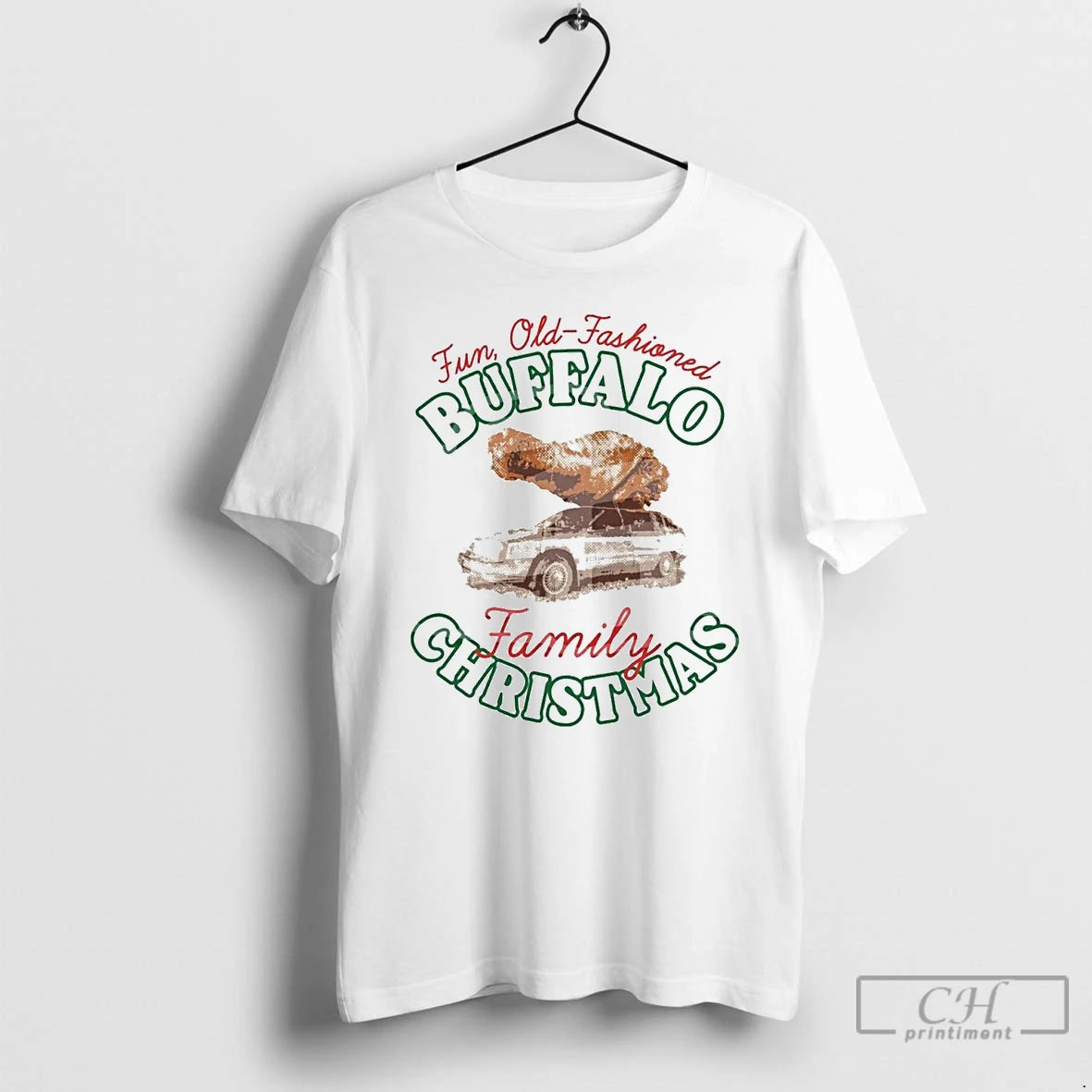 Classic Buffalo Family Christmas Drumstick Fun Old Fashioned T Shirts Hoodie Sweatshirt | PurePodTees.com