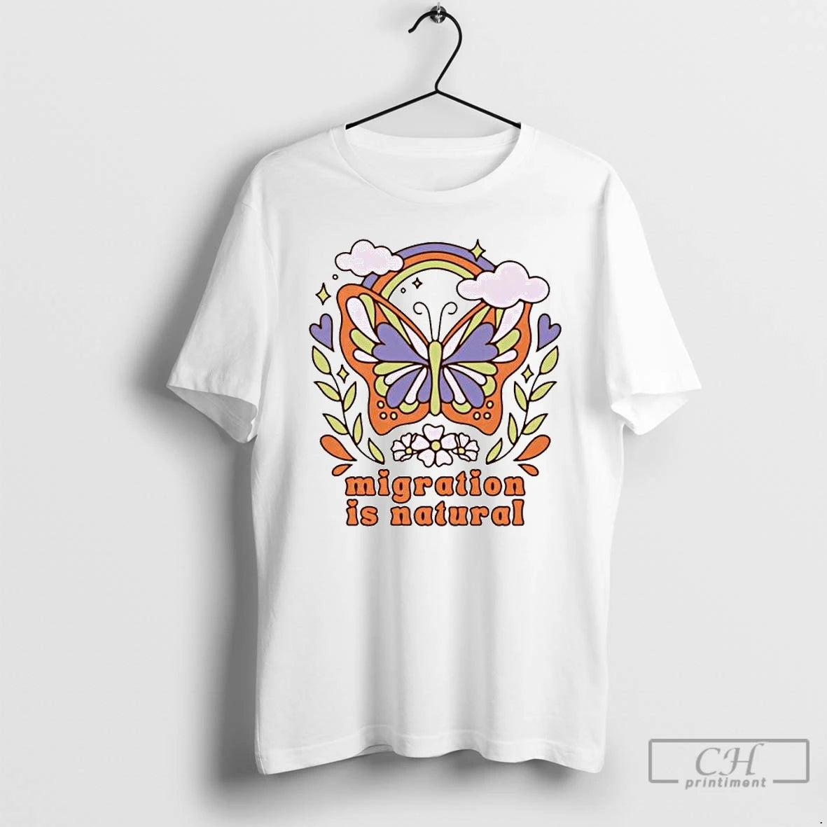 Classic Butterfly Migration Is Natural Ornaments T Shirts Hoodie Sweatshirt | PurePodTees.com