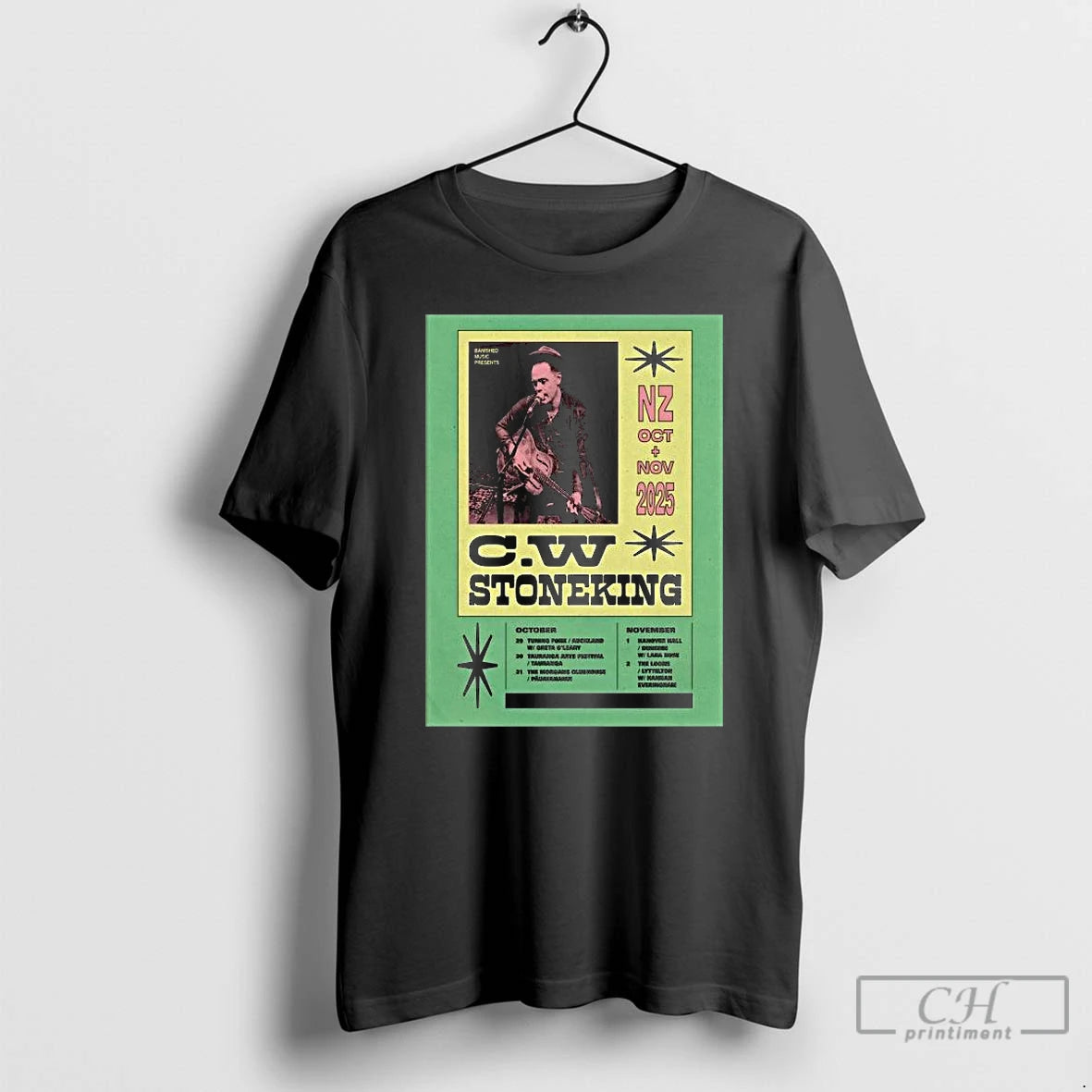 Classic C W Stoneking New Zealand October And November 2025 Tour Long Sleve T Shirts Hoodie Sweatshirt | PurePodTees.com