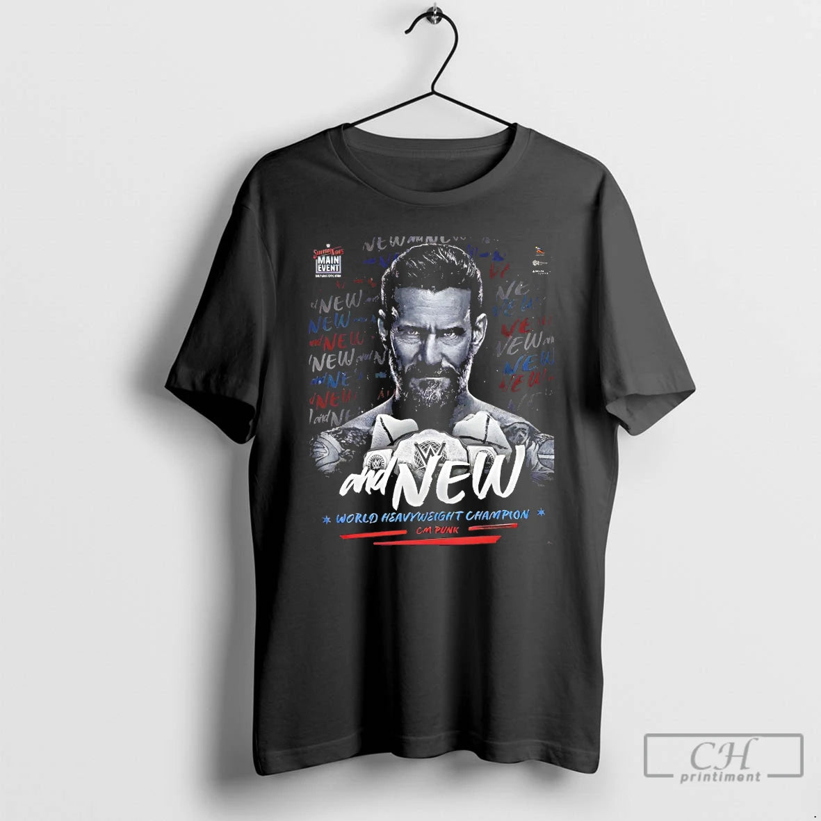 Classic Cm Punk And New World Heavyweight Champion T Shirts Hoodie Sweatshirt | PurePodTees.com