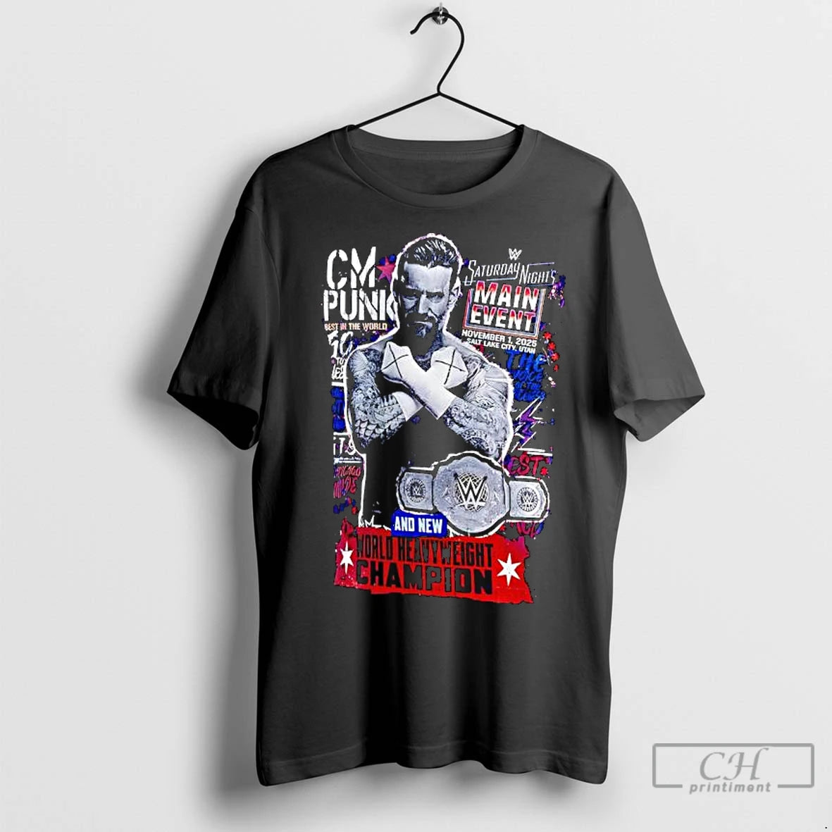Classic Cm Punk Saturday Nights Main Event Winner Graphic Shirt Hoodie Sweatshirt | PurePodTees.com
