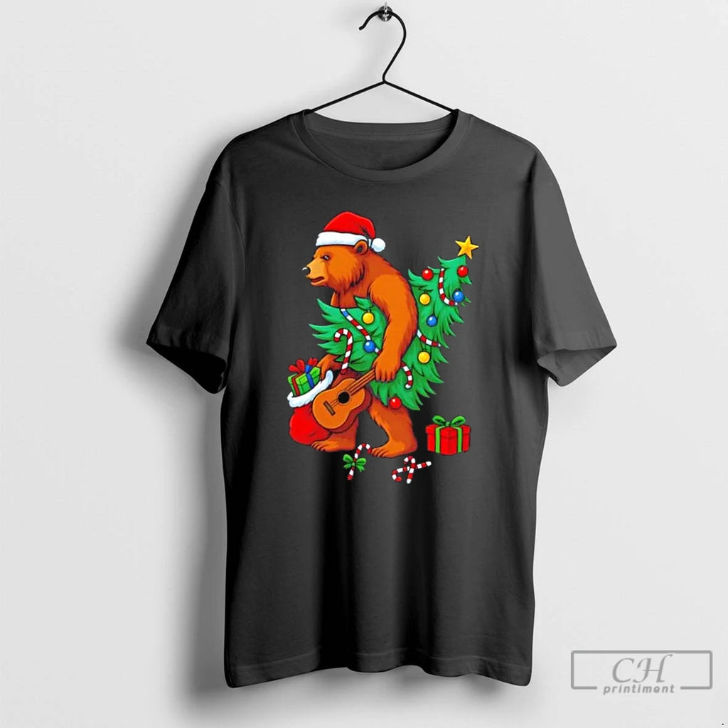 Classic California Bear Christmas Tree T Shirts Hoodie Sweatshirt | PurePodTees.com