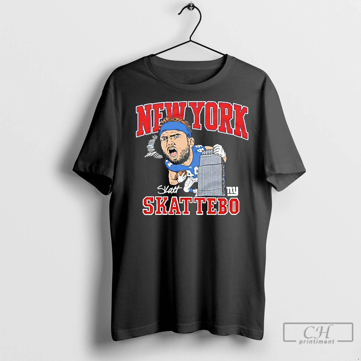 Classic Cam Skattebo Caricature New York Giants Empire Shirt Hoodie Sweatshirt | PurePodTees.com
