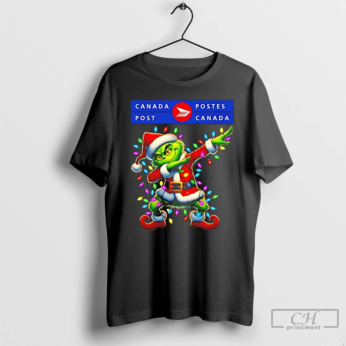 Classic Canada Post X Grinch Dabbing Christmas 2025 T Shirts Hoodie Sweatshirt | PurePodTees.com