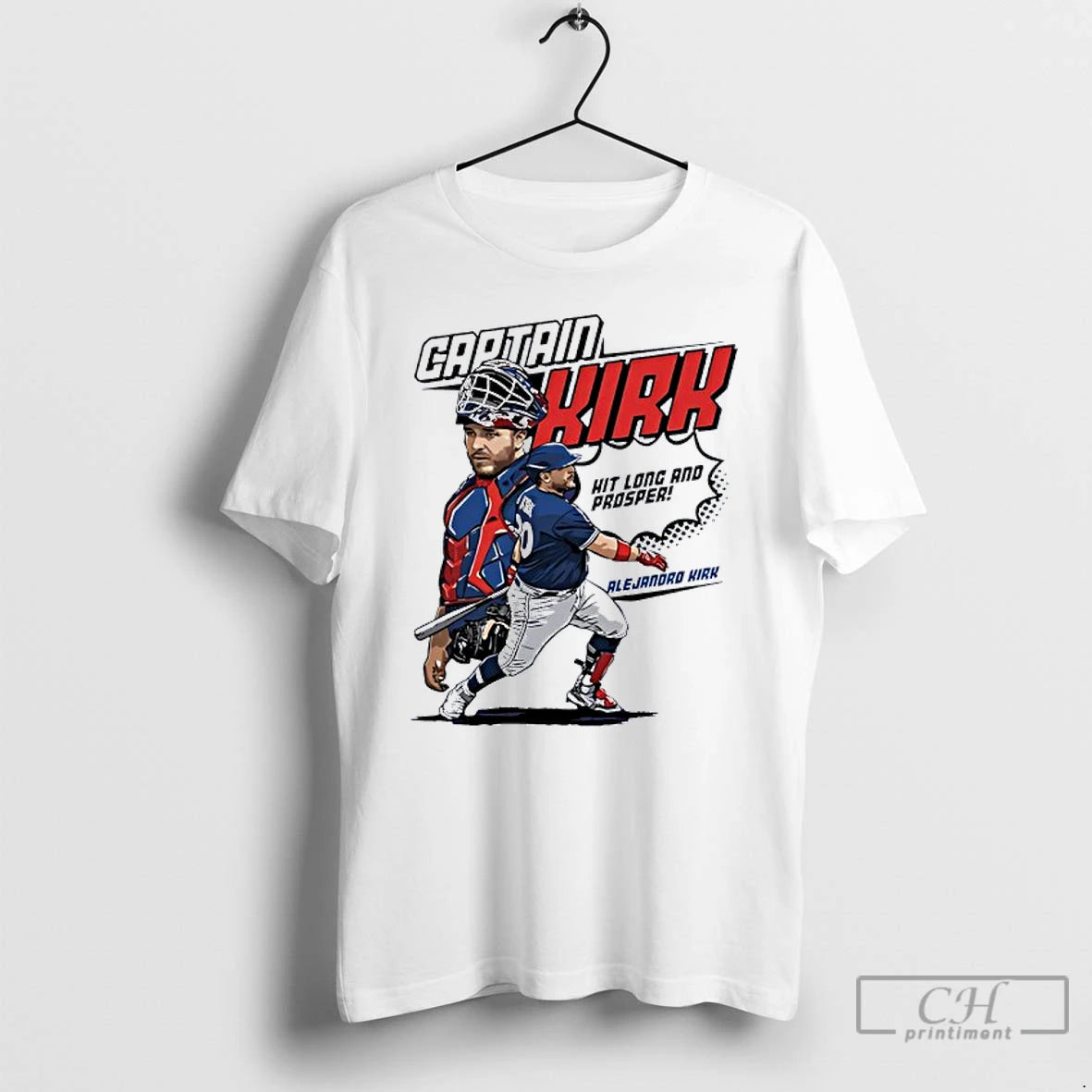 Classic Captain Slejandro Kirk Toronto Blue Jays Hit Long And Prosper T Shirts Hoodie Sweatshirt | PurePodTees.com