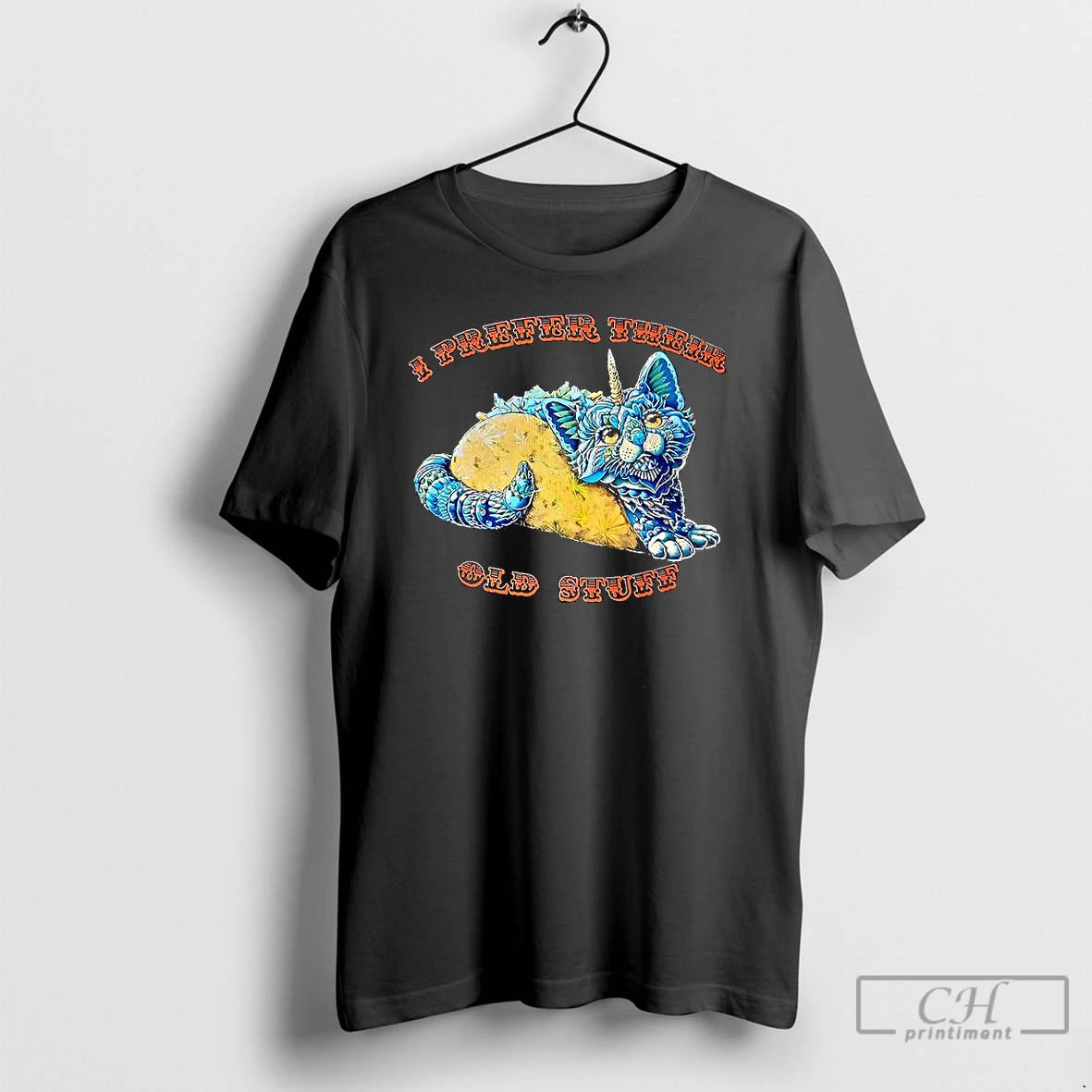 Classic Cat I Prefer Their Old Stuff T Shirts Hoodie Sweatshirt | PurePodTees.com