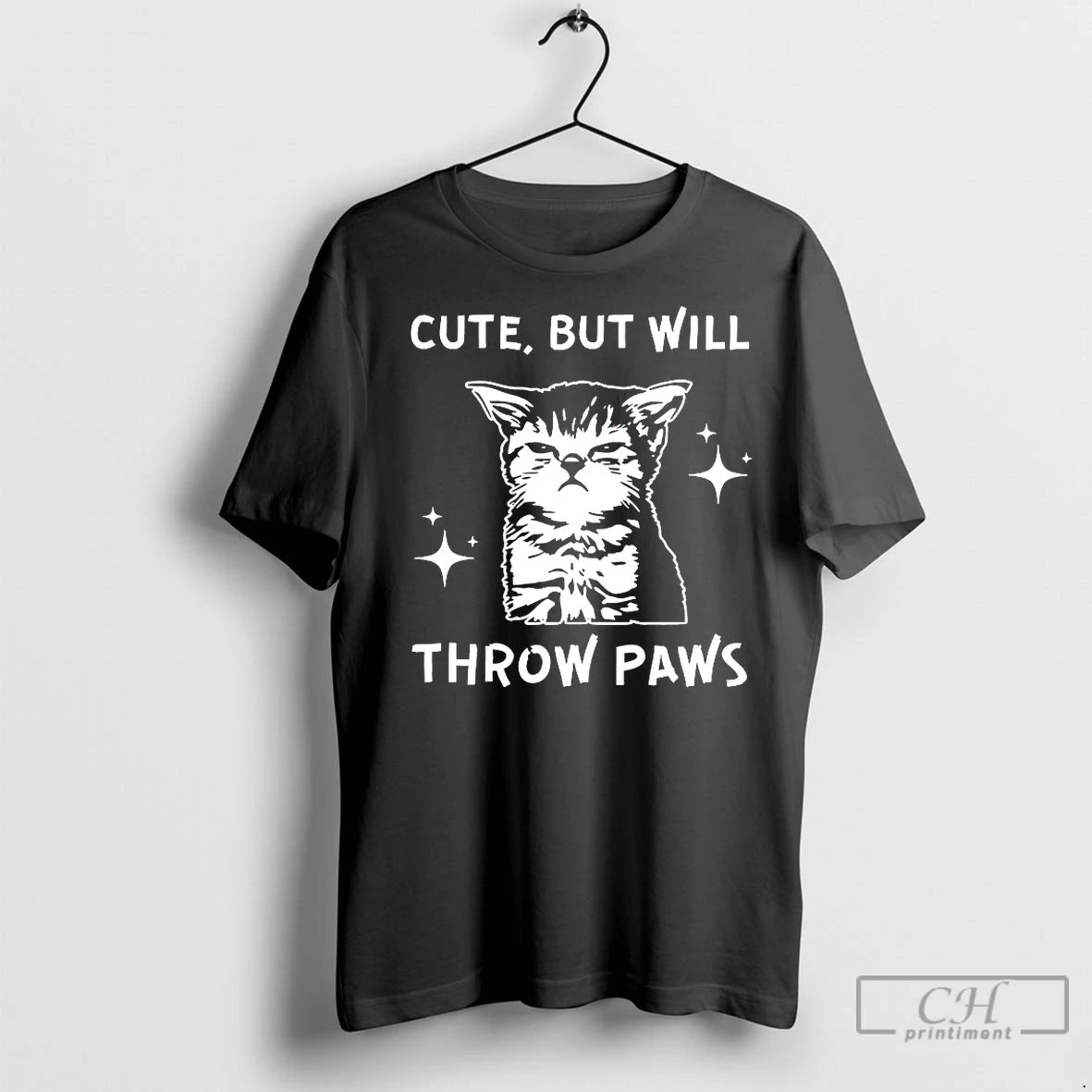 Classic Cat Cute But Will Throw Paws Shirt Hoodie Sweatshirt | PurePodTees.com