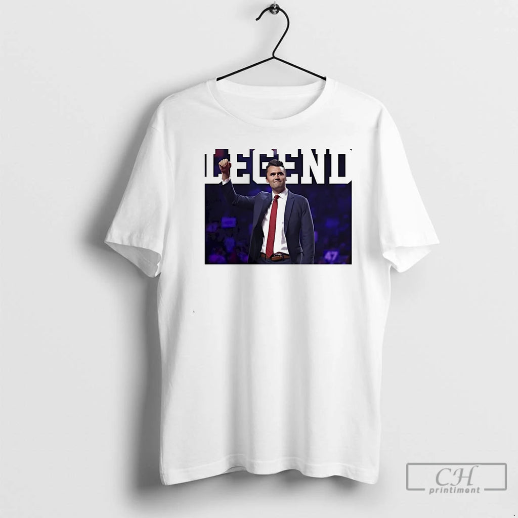 Classic Charlie Kirk Legend White T Shirts Hoodie Sweatshirt | PurePodTees.com