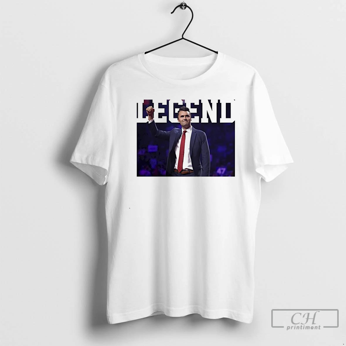Classic Charlie Kirk Legend White T Shirts Hoodie Sweatshirt | PurePodTees.com