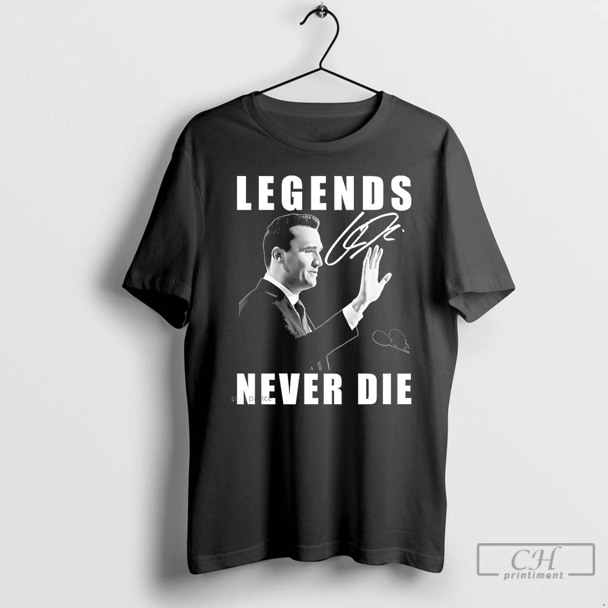 Classic Charlie Kirk Legends Never Die Signature T Shirts Hoodie Sweatshirt | PurePodTees.com