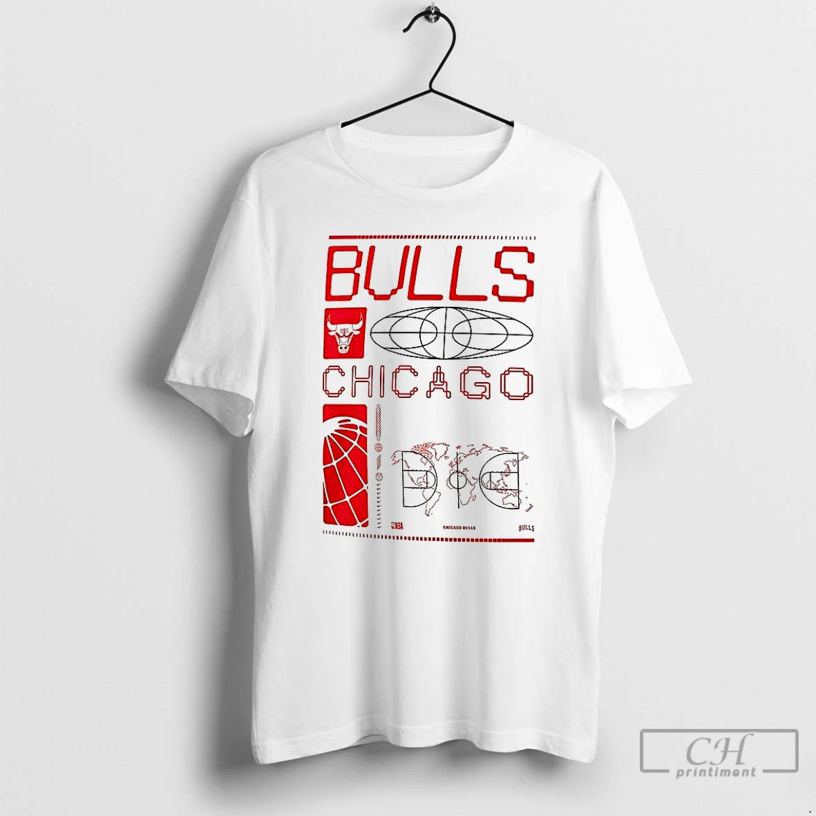 Classic Chicago Bulls Basketball Courtside Map And Arena T Shirts Hoodie Sweatshirt | PurePodTees.com