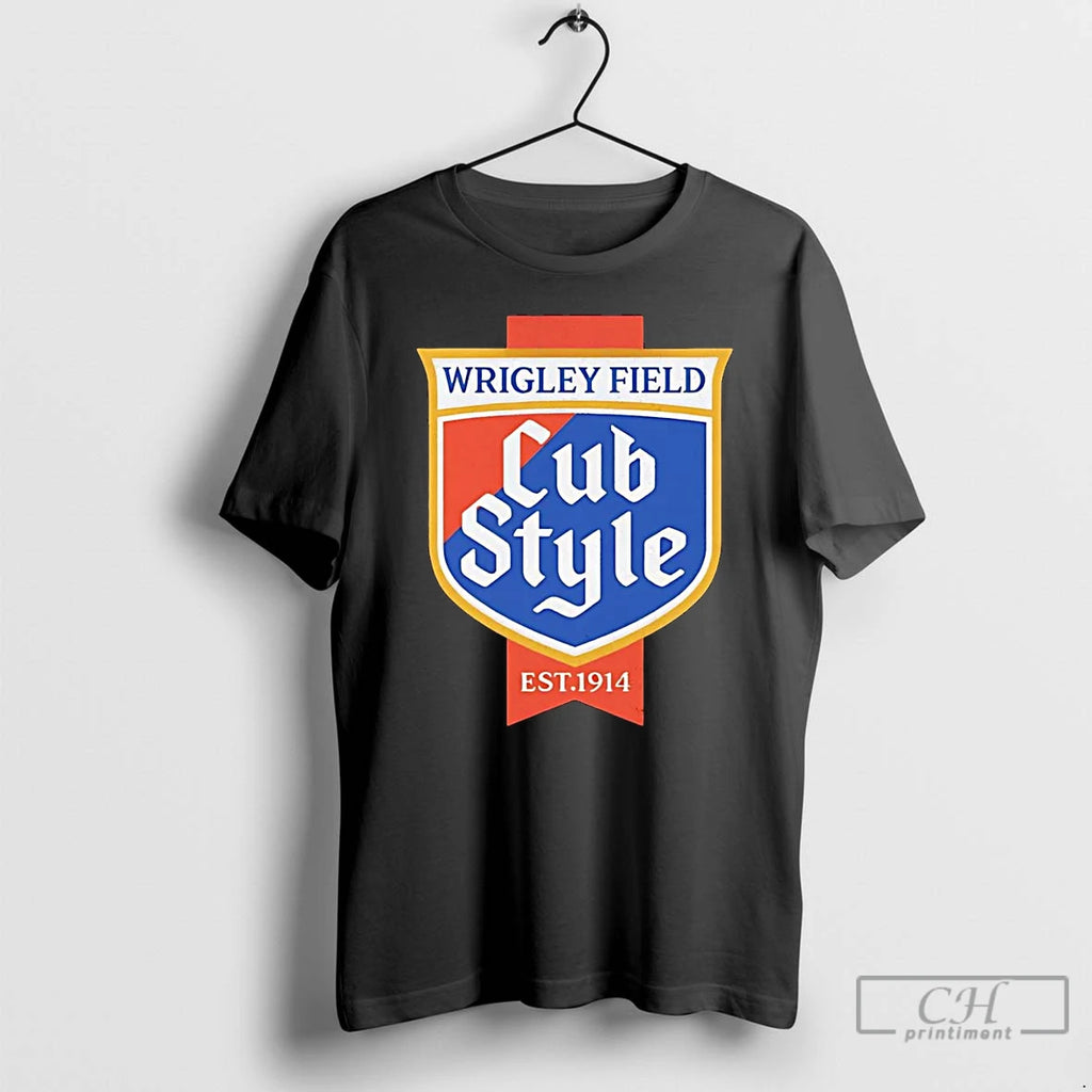 Classic Chicago Cubs Style Badge Wrigley Field Est 1914 T Shirts Hoodie Sweatshirt | PurePodTees.com