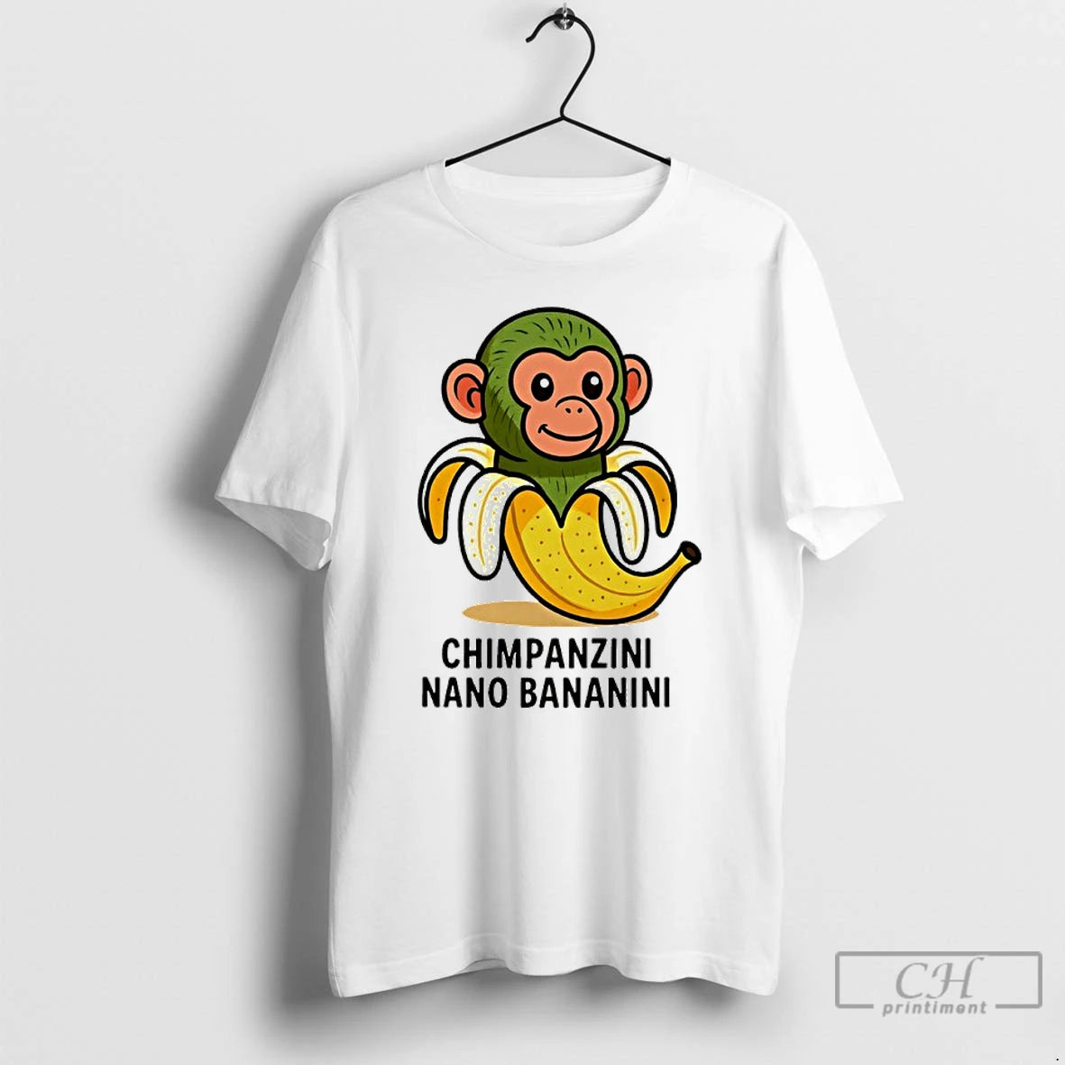 Classic Chimpanzini Nano Bananini Ai Brainrot Character Shirt Hoodie Sweatshirt | PurePodTees.com
