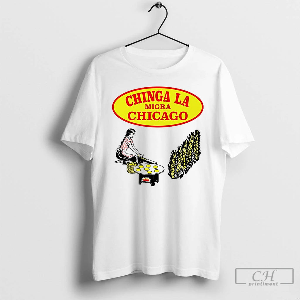 Classic Chinga La Migra Chicago Tortilla Logo T Shirts Hoodie Sweatshirt | PurePodTees.com