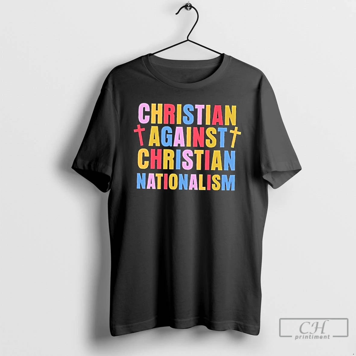 Classic Christian Against Christian Nationalism Colors Shirt Hoodie Sweatshirt | PurePodTees.com