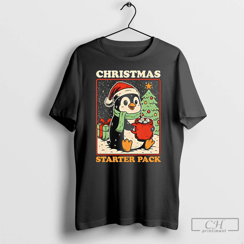Classic Christmas Penguin Starter Pack Shirt Hoodie Sweatshirt | PurePodTees.com