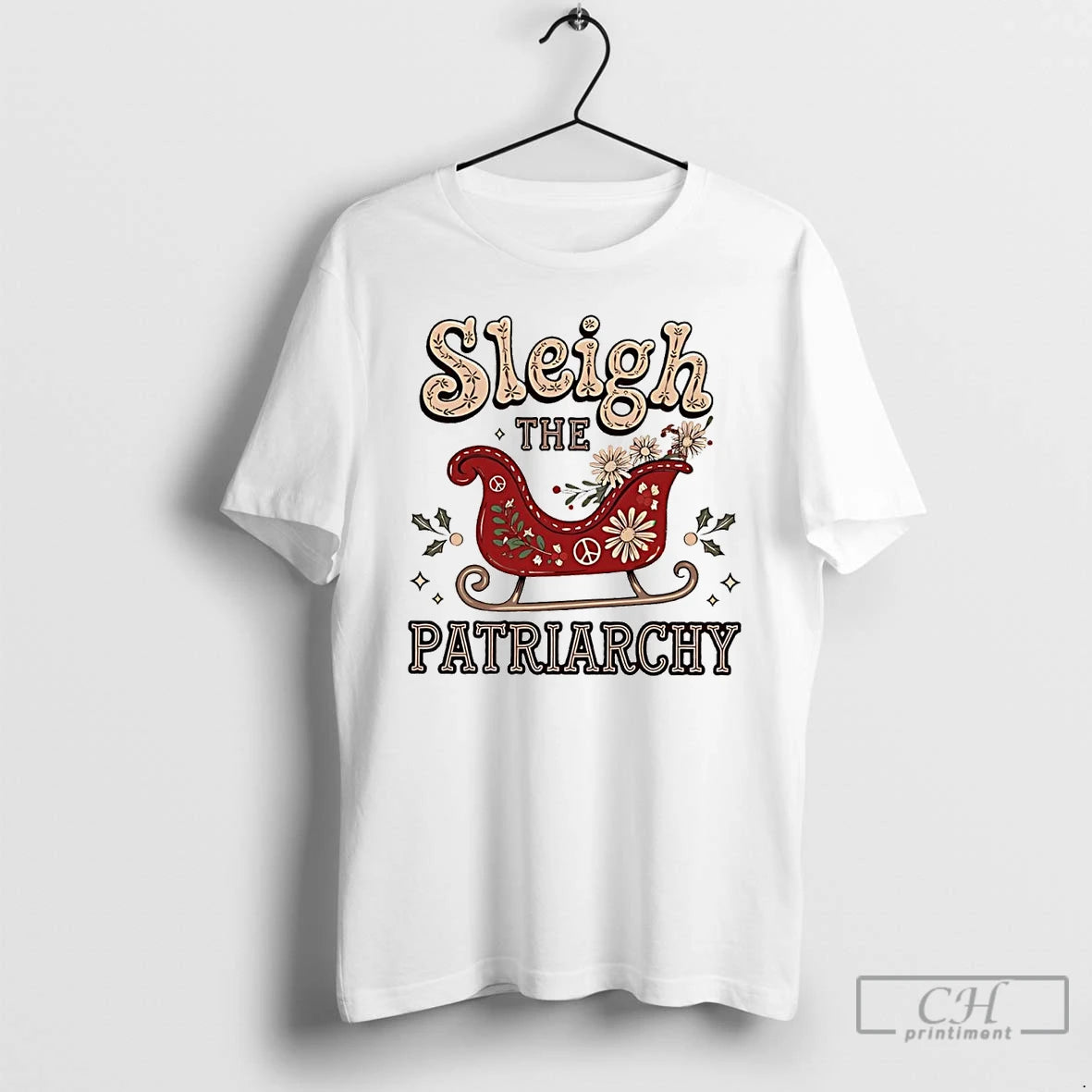 Classic Christmas Sleigh The Patriarchy T Shirts Hoodie Sweatshirt | PurePodTees.com
