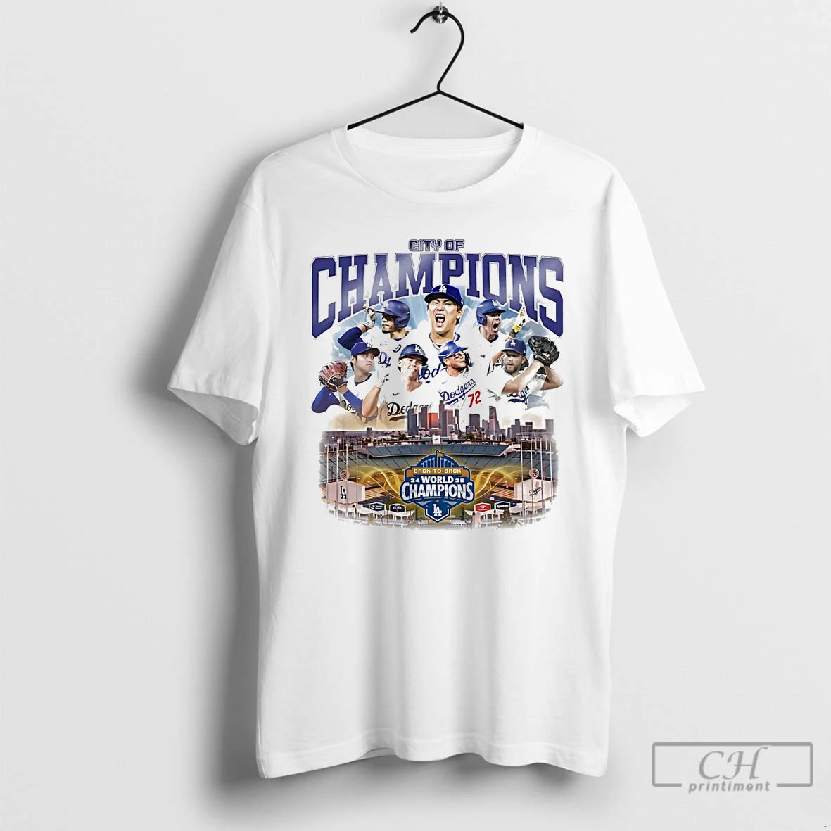 Classic City Of Champions La Dodgers 2025 World Champions T Shirts Hoodie Sweatshirt | PurePodTees.com