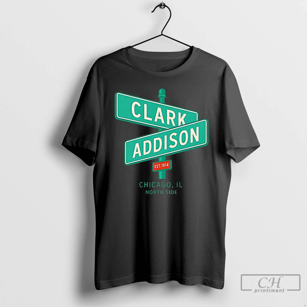 Classic Clark And Addison Streets North Side Chicago T Shirts Hoodie Sweatshirt | PurePodTees.com