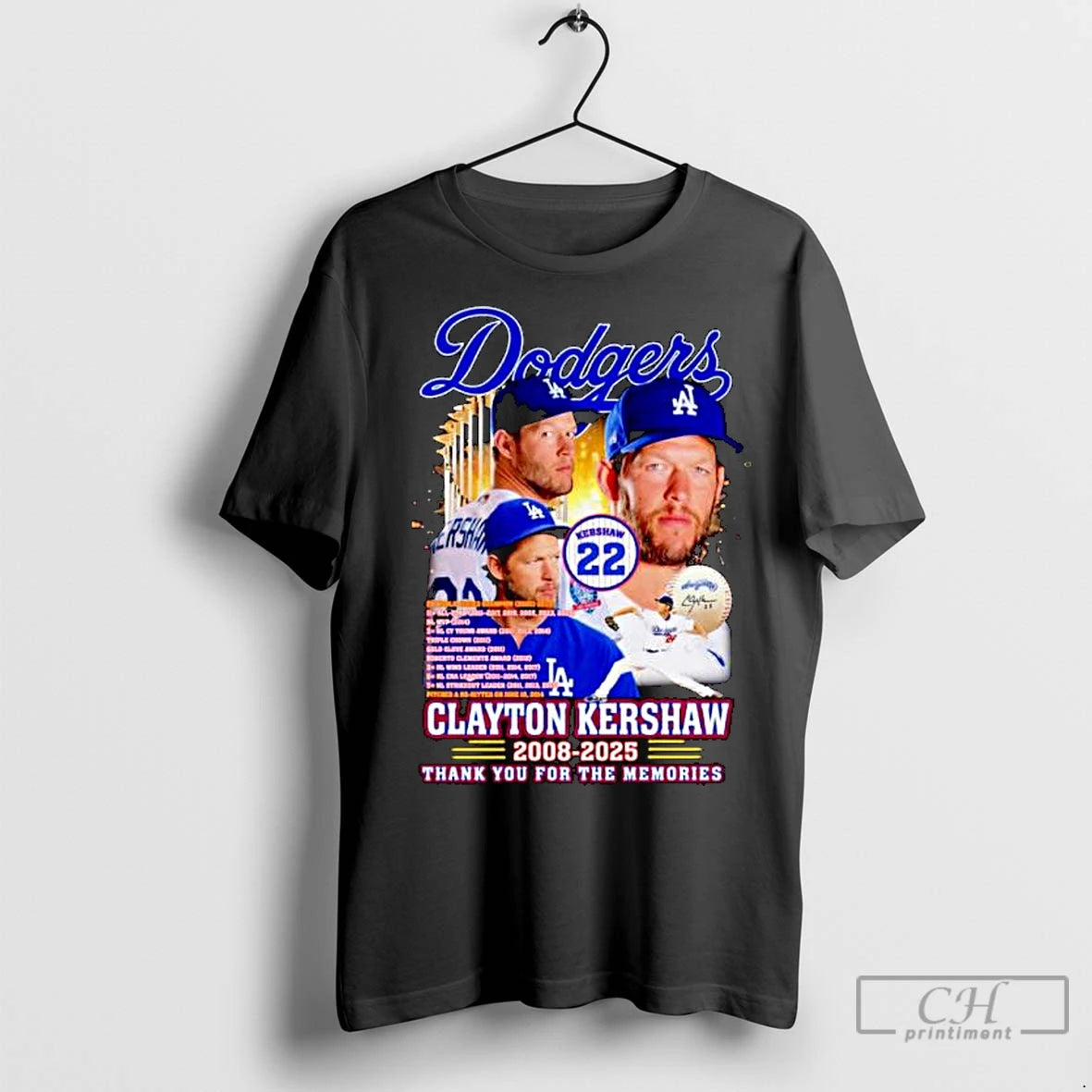 Classic Clayton Kershaw Los Angeles Dodgers 2008 2025 Thank You For The Memories Ornaments Shirt Hoodie Sweatshirt