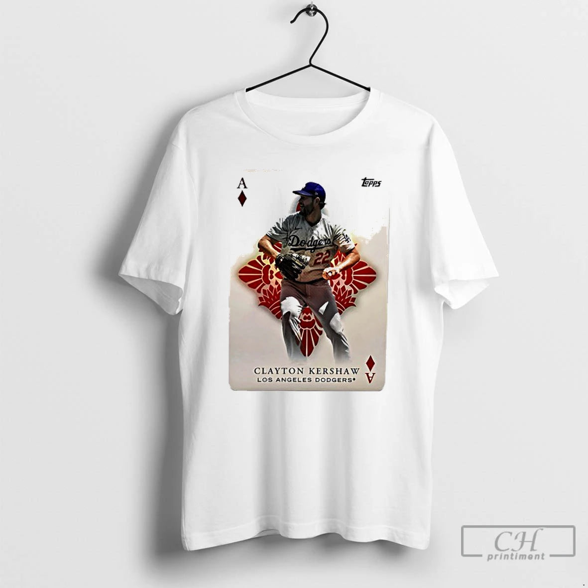 Classic Clayton Kershaw Los Angeles Dodgers Playcard T Shirts Hoodie Sweatshirt | PurePodTees.com