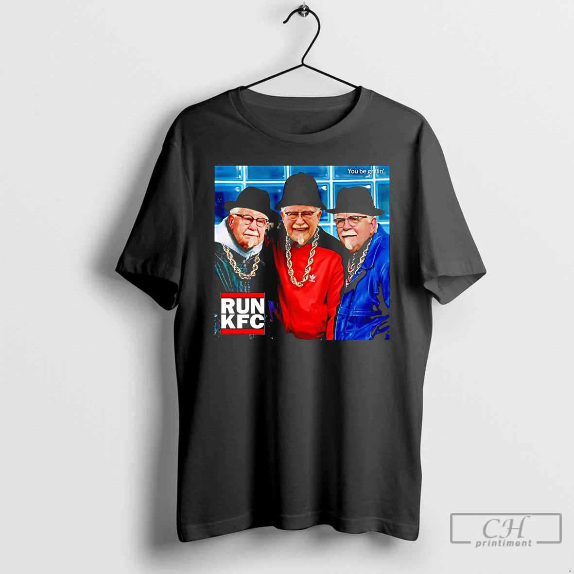 Classic Colonel Sanders Run Kfc You Be Grillin T Shirts Hoodie Sweatshirt | PurePodTees.com