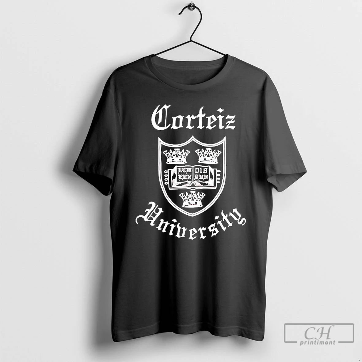 Classic Corteiz University Uni Burgundy Logo T Shirts Hoodie Sweatshirt | PurePodTees.com