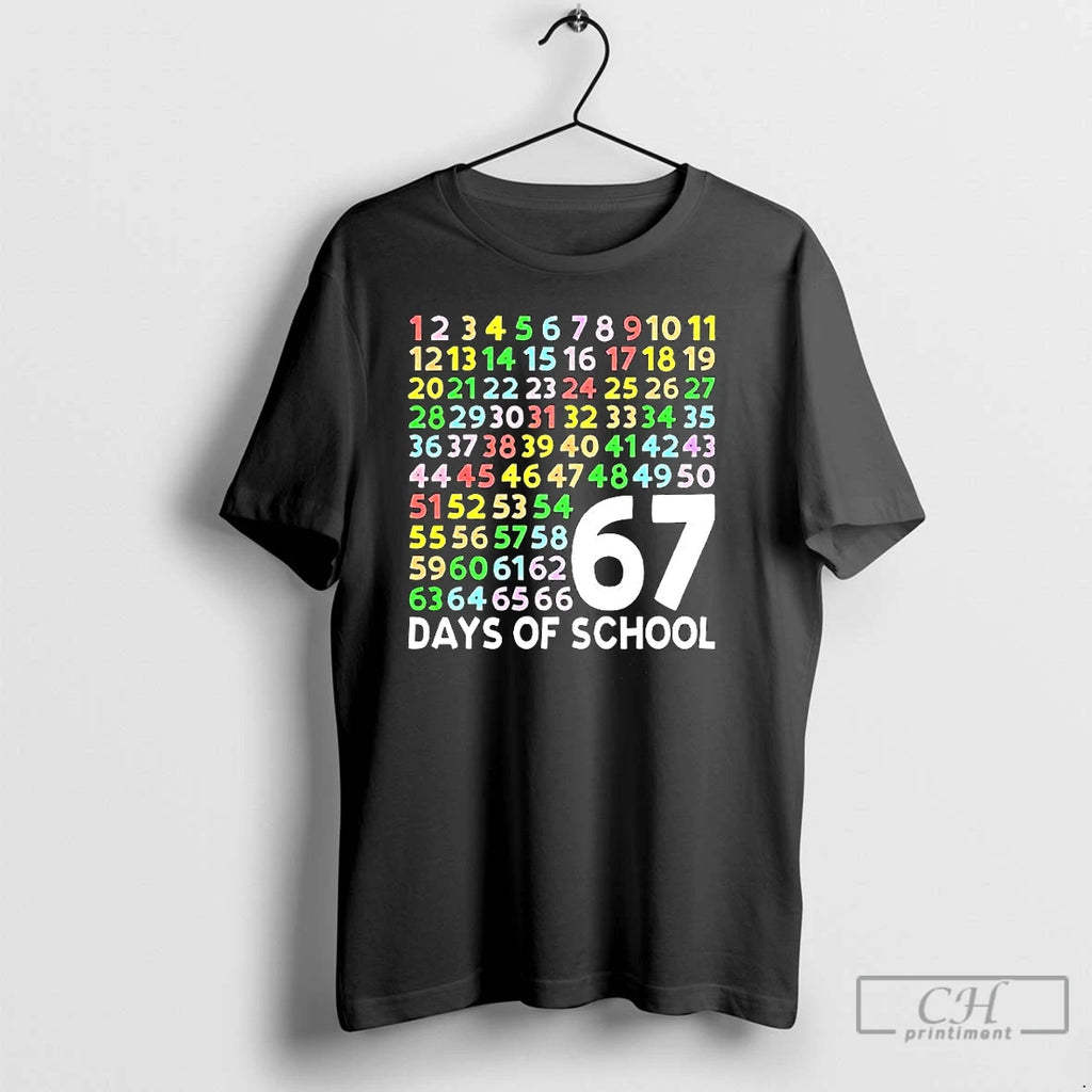 Classic Count To 67 Days Of School Six Seven Meme Shirt Hoodie Sweatshirt | PurePodTees.com