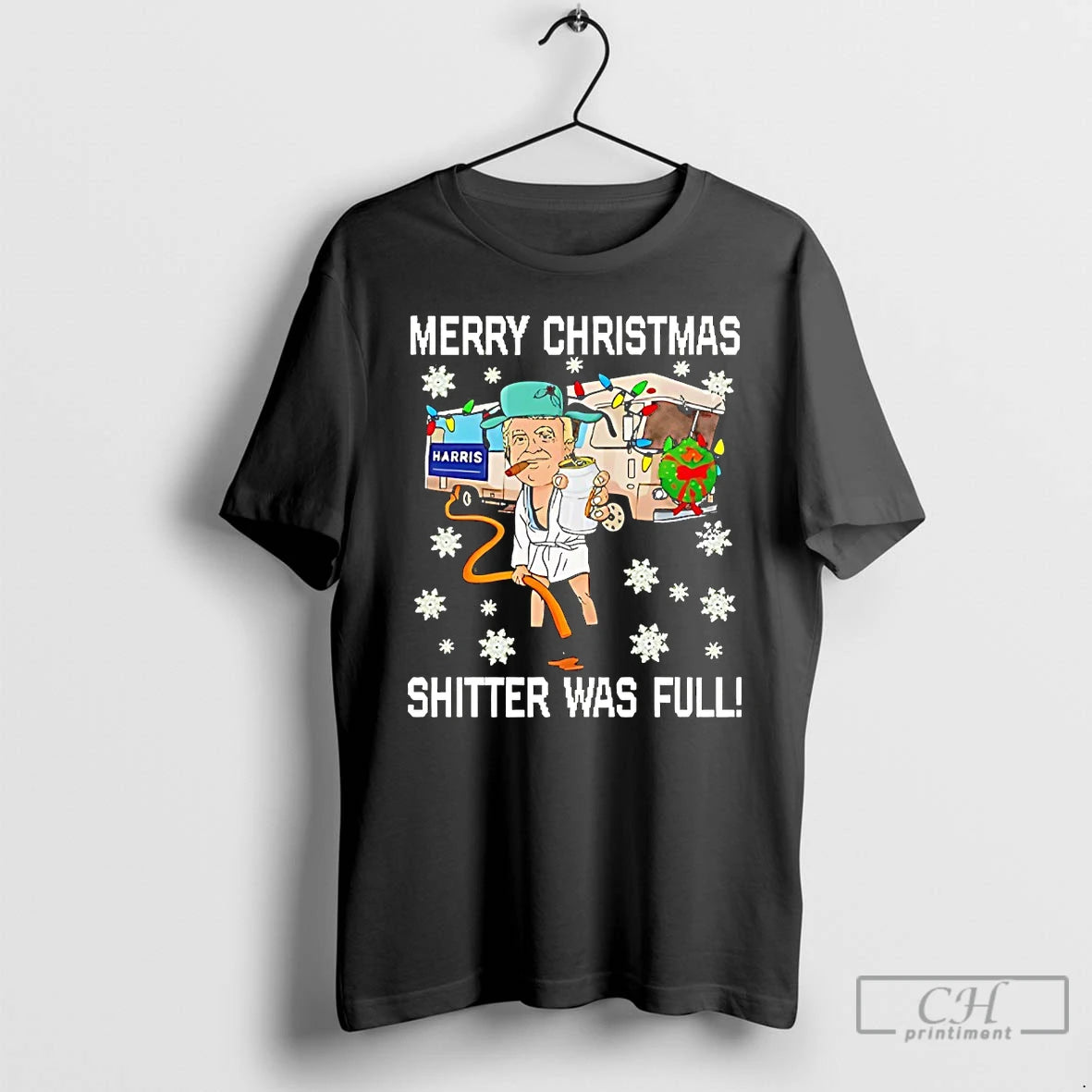 Classic Cousin Eddie Merry Christmas Shitter Was Full T Shirts Hoodie Sweatshirt | PurePodTees.com
