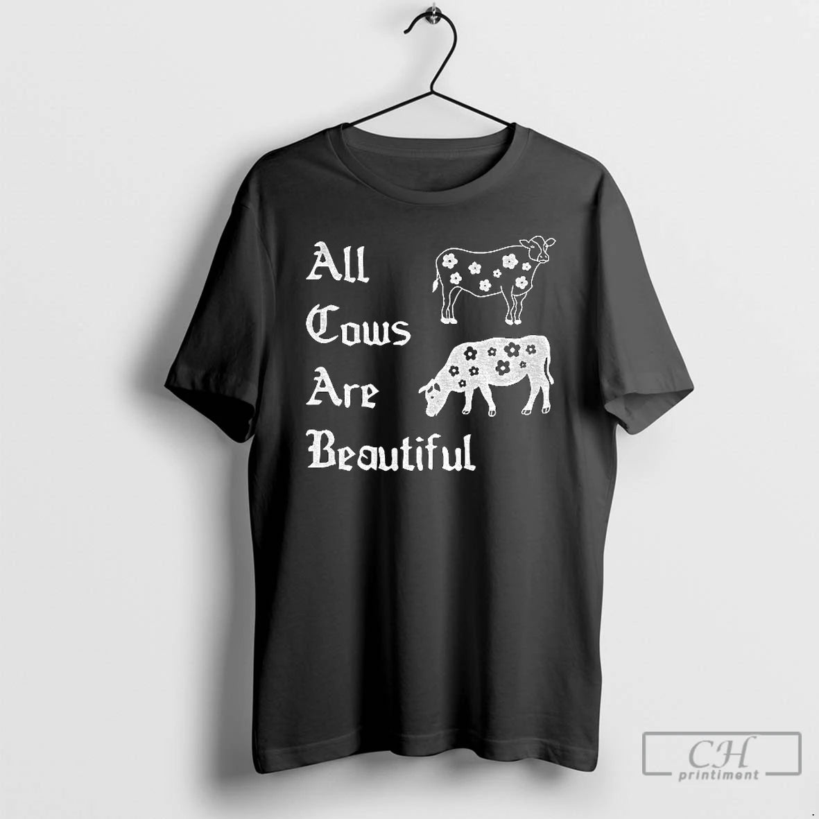 Classic Cow All Cows Are Beautiful Vintage T Shirts Hoodie Sweatshirt | PurePodTees.com
