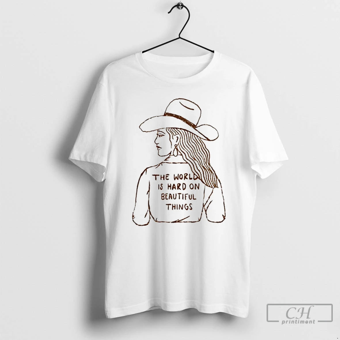 Classic Cowgirl The World Is Hard On Beautiful Things T Shirts Hoodie Sweatshirt | PurePodTees.com