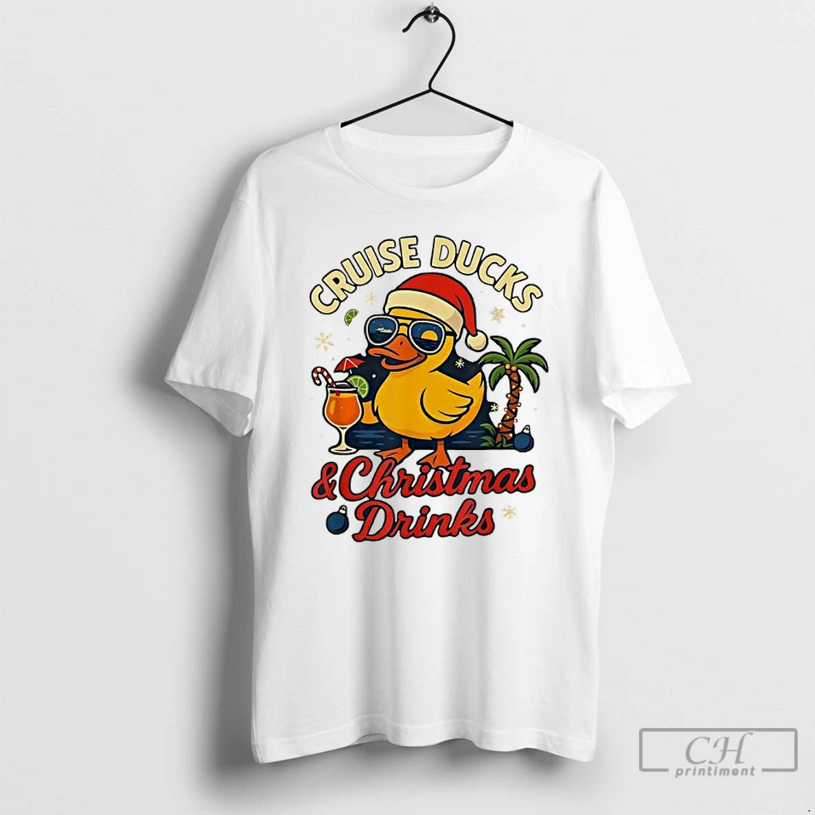 Classic Cruise Ducks And Christmas Drinks Shirt Hoodie Sweatshirt | PurePodTees.com
