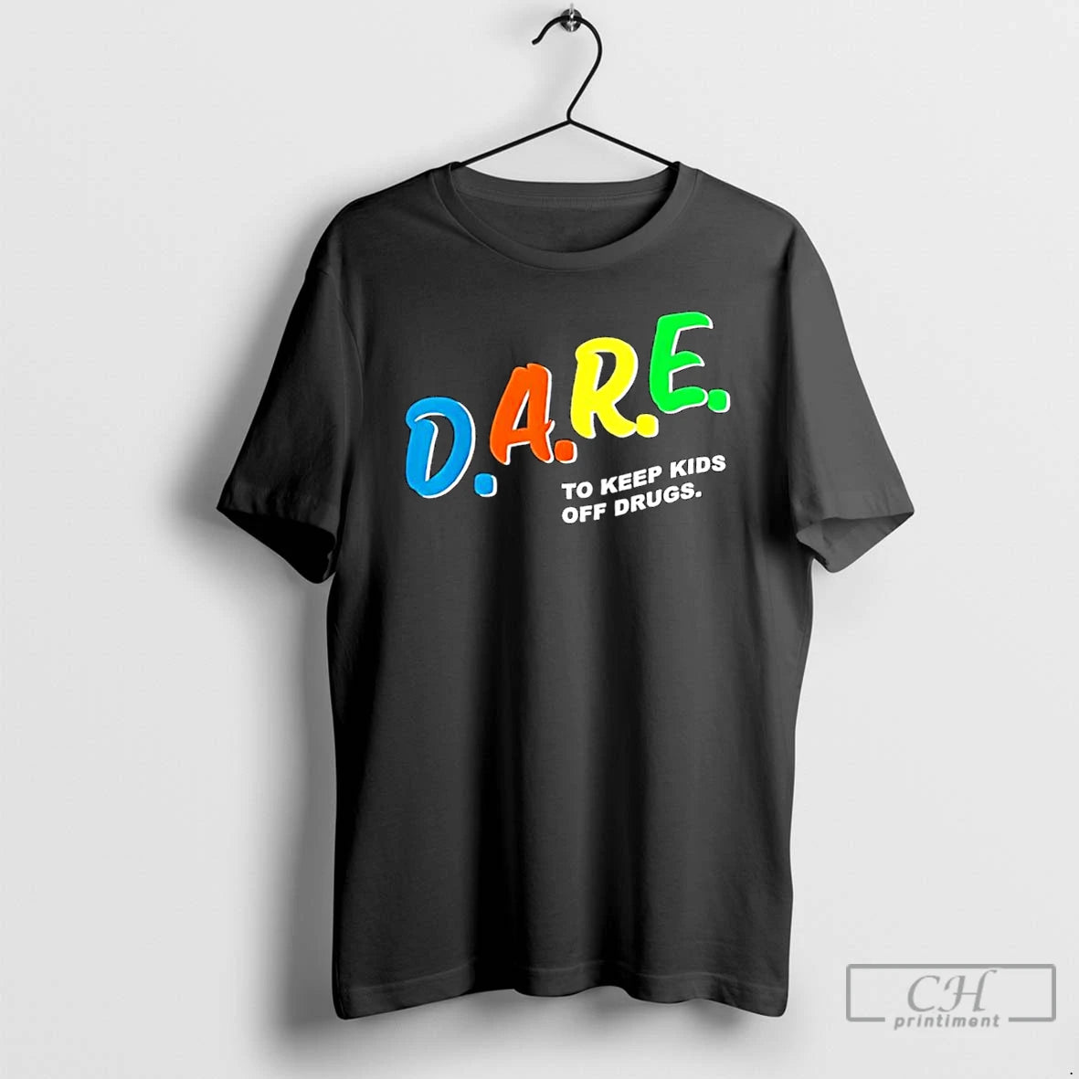 Classic D A R E To Keep Kids Off Drugs Colors Logo T Shirts Hoodie Sweatshirt | PurePodTees.com