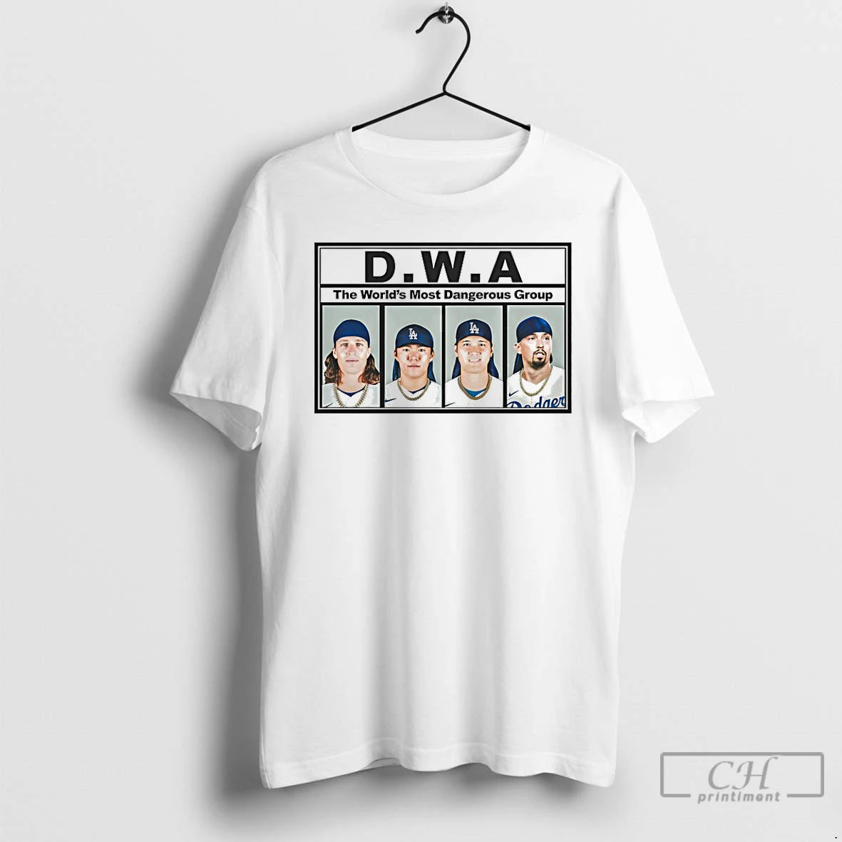 Classic D W A The Worlds Most Dangerous Group Los Angeles Dodgers T Shirts Hoodie Sweatshirt | PurePodTees.com