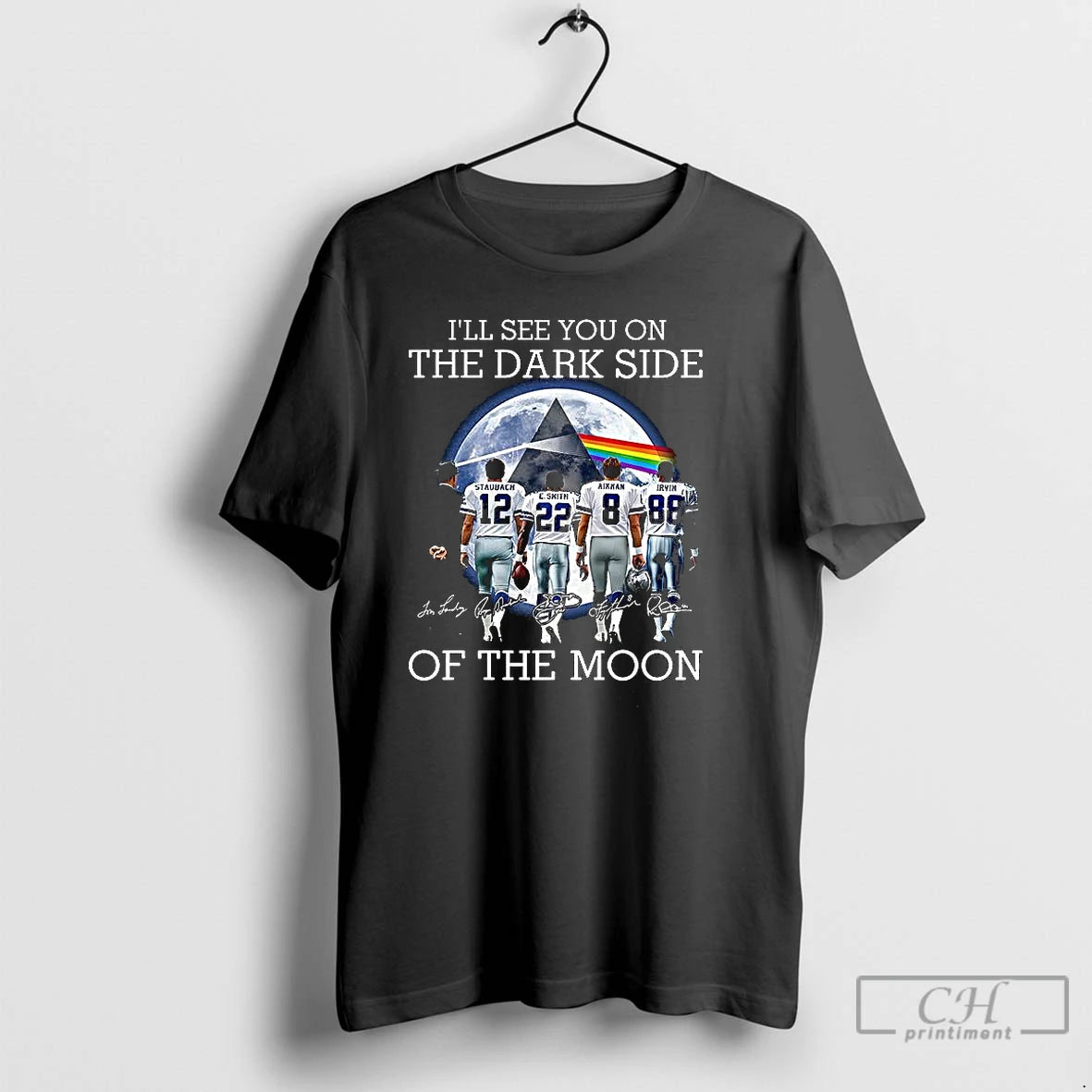 Classic Dallas Cowboys Ill See You On The Dark Side Of The Moon Signature Shirt Hoodie Sweatshirt | PurePodTees.com