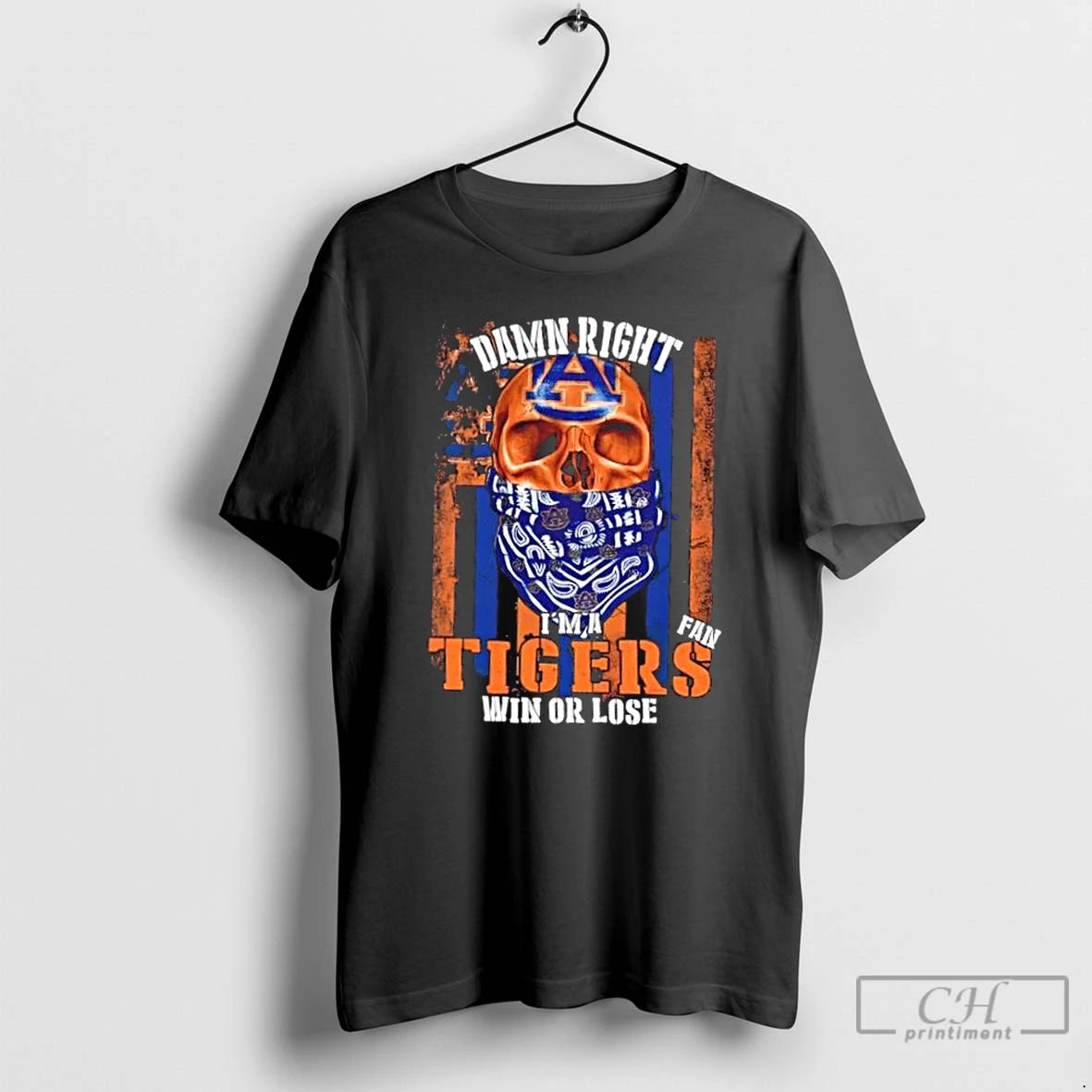 Classic Damn Right Im A Auburn Tigers Fan Win Or Lose Us Flag T Shirts Hoodie Sweatshirt | PurePodTees.com