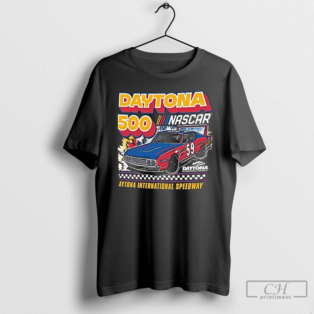 Classic Daytona International Speedway 47 Black Daytona 500 Race Day Foundation Long Sleve T Shirts Hoodie Sweatshirt