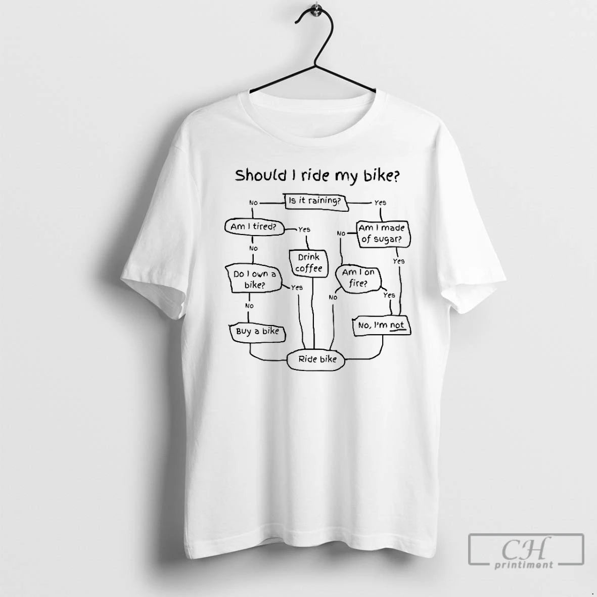 Classic Decisions Should I Ride My Bike Shirt Hoodie Sweatshirt | PurePodTees.com