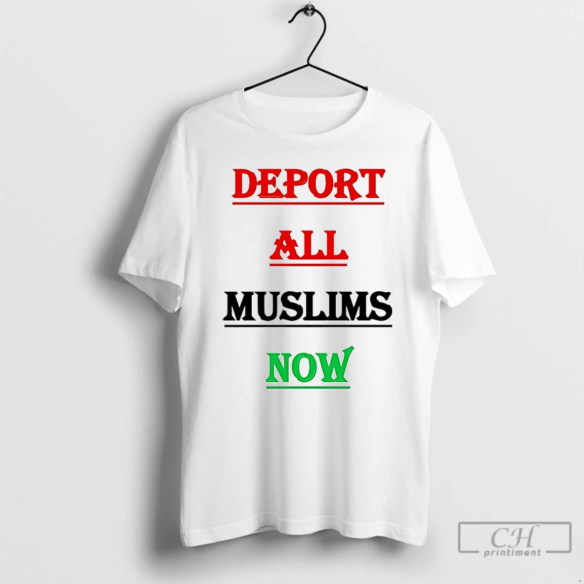 Classic Deport All Muslims Now T Shirts Hoodie Sweatshirt | PurePodTees.com
