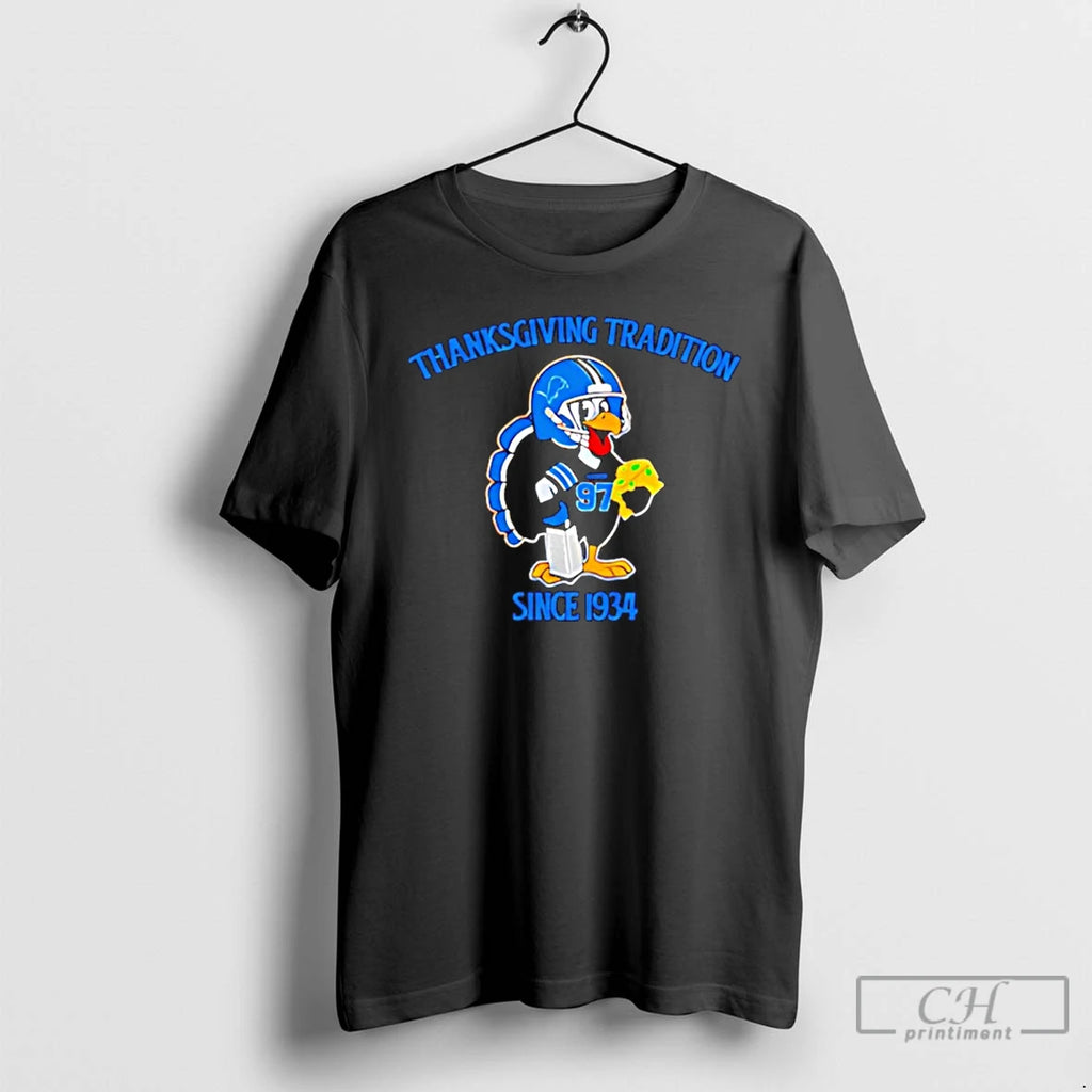 Classic Detroit Lions Thanksgiving Tradition Since 1934 Shirt Hoodie Sweatshirt | PurePodTees.com