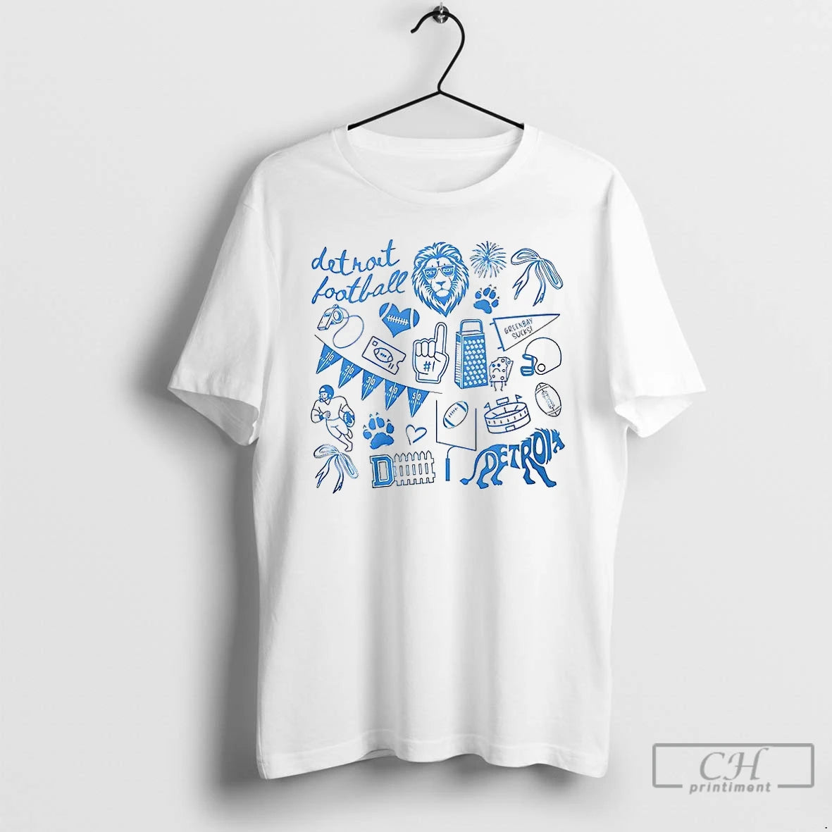 Classic Detroit Lions Football Go Lions Icon T Shirts Hoodie Sweatshirt | PurePodTees.com