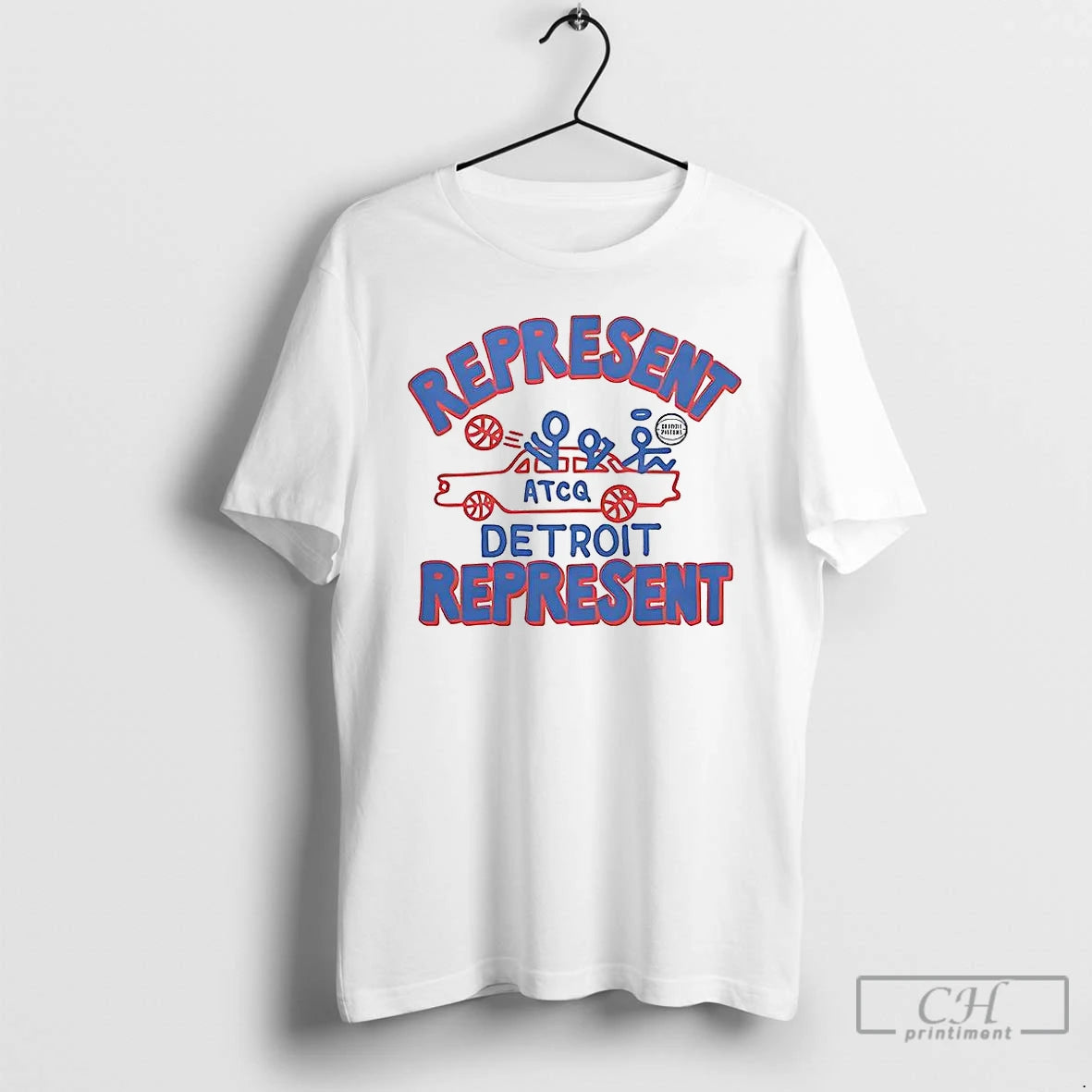 Classic Detroit Pistons Nba Represent Stickman T Shirts Hoodie Sweatshirt | PurePodTees.com