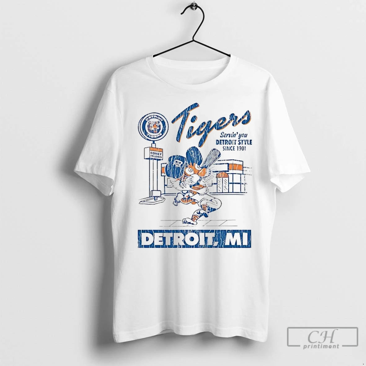Classic Detroit Tigers Serving You Detroit Style Since 1901 Shirt Hoodie Sweatshirt | PurePodTees.com