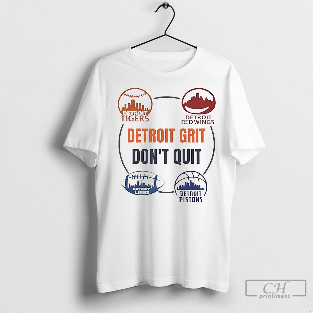 Classic Detroit Sports Teams Grit Dont Quit Tigers Lions Pistons Red Wings