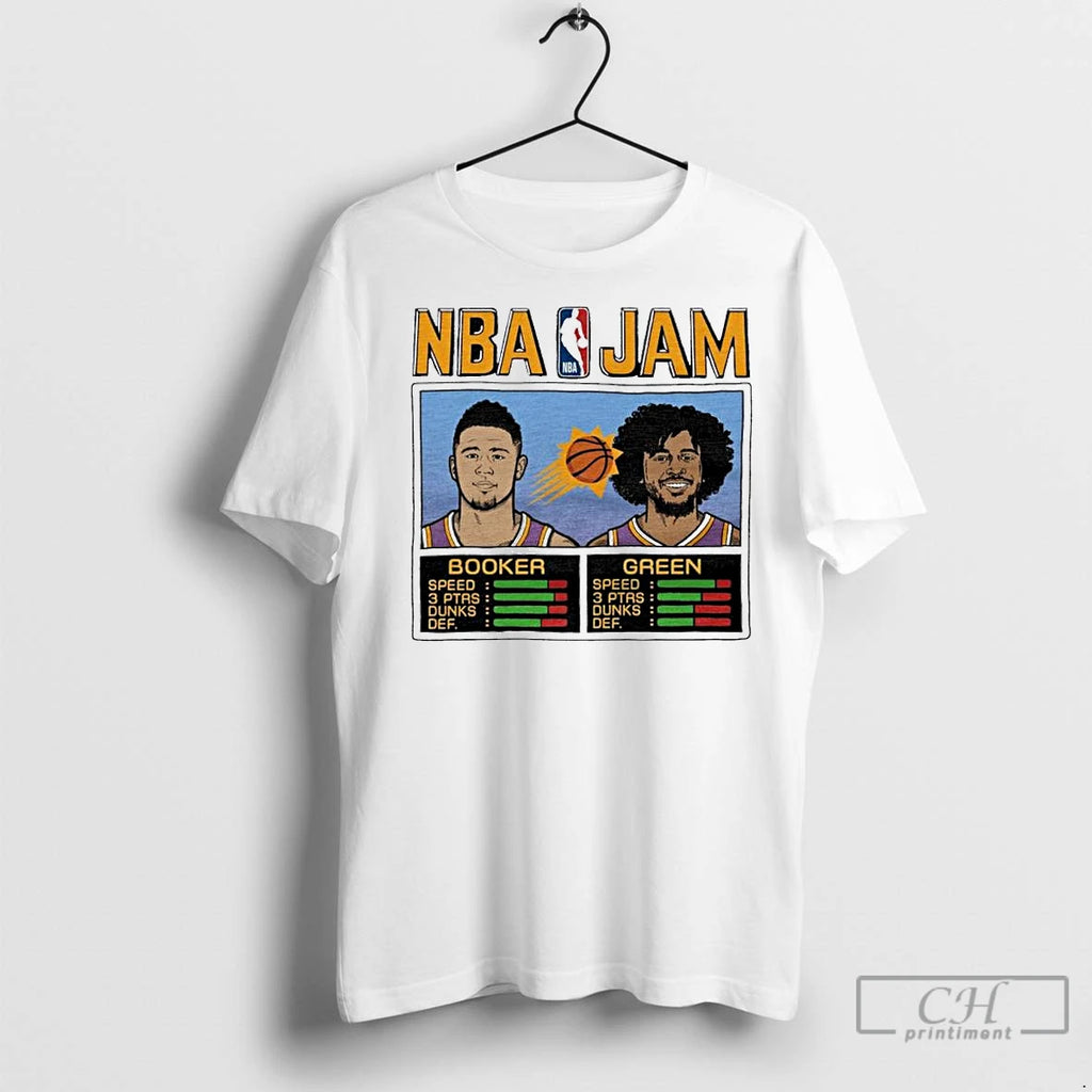 Classic Devin Booker And Draymond Green Phoenix Suns Nba Jam Ornaments Shirt Hoodie Sweatshirt | PurePodTees.com