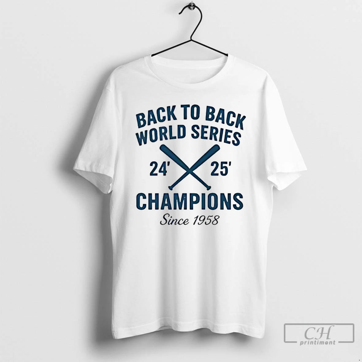 Classic Dodgers 24 25 Back To Back World Series Champions Since 1958 T Shirts Hoodie Sweatshirt | PurePodTees.com